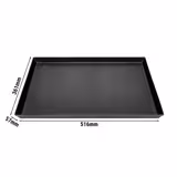 Pizzaplaat - Blauwe plaat - rechthoekig - 500x350x30mm