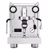 Siebträgermaschine "Mini" - 1 Gruppig - 1,2 kW - mit Milchaufschäumer & Heißwasser - Edelstahl