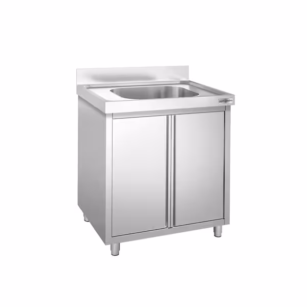 Commercial Sink Cabinet PREMIUM - 800x600mm - with 1 bowl centre