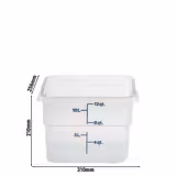 (6 pièces) CAMBRO | CAMSQUARES® – Récipient – 11,4 litres – transparent