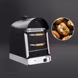 Gás Forno para batatas Kumpir Profissional - controlo mecânico - 530x1100x740mm - aço inoxidável - com 2 gavetas