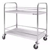 Carrinho de serviço - 845x525mm - com 2 prateleiras & 2 travões