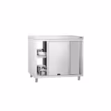 RVS werkkast PREMIUM - 1000x700mm - met schuifdeuren - doorgeefmodel