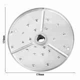 Tésztanyomó matrica Bigoli 3 mm - Ø 174 mm - kompatibilis: GEA4 & GEA4K - rozsdamentes acél ház, rozsdamentes acél kések