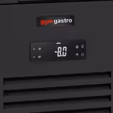 Botellero expositor refrigerado PREMIUM PLUS - SUPERCOOLER - 1475x700mm - 440L - con 2 puertas de cristal abatibles, 6 cajones extraíbles para botellas, encimera de trabajo con trasera elevada, iluminación LED, cerradura - Negro