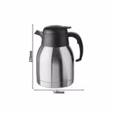 (6 szt.) Dzbanek izolowany ze stali nierdzewnej CLASSIC - 1,5L - Wysokość 220mm - obsługa jedną ręką