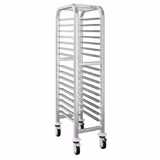 Dienbladenwagen - voor 15 dienbladen EN 530x370 - met geruisloze wielen