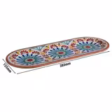 (6 pcs) ARABESQUE | Platter - Melamine - 380x155mm - Terracotta/Blue