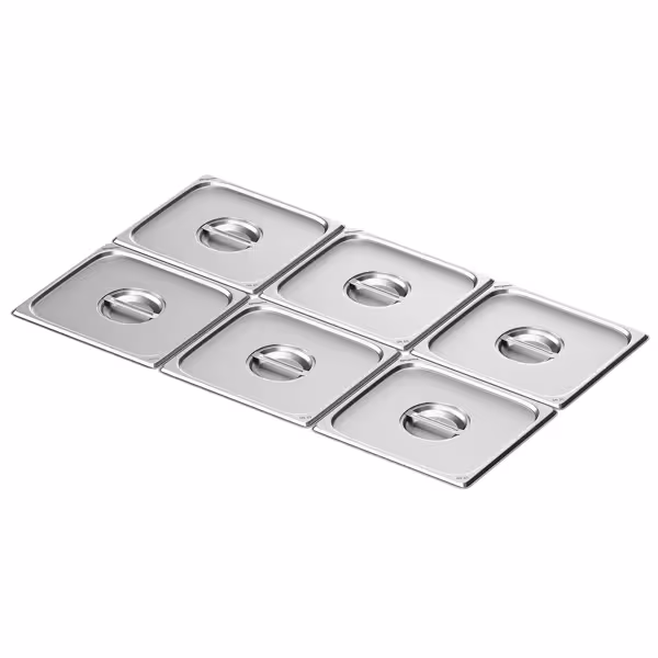 (6 pcs) Stainless Steel GN 2/3 Lids