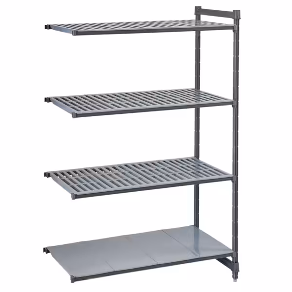 CAMBRO | Camshelving® - Basics Plus - Aanbouwrek - 718mm - met 3 sleuven & 1 gesloten plank