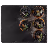 (6 bucăți) Placă de ardezie naturală - GN 1/2 - 325x265mm - Negru