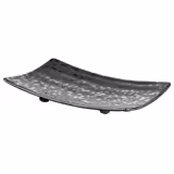 (6 st) Serveringsbricka GLAMOUR - Melamin - 220x120 mm - Höjd: 30 mm - Svart - Stapelbar