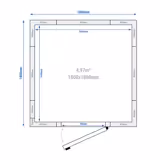Chambre froide - 1800 x 1800 mm - 4,97 m³
