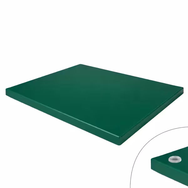 Antislip snijplank - 300x500mm - Dikte: 20mm - HACCP-conform - HDPE - Groen - Vaatwasmachinebestendig