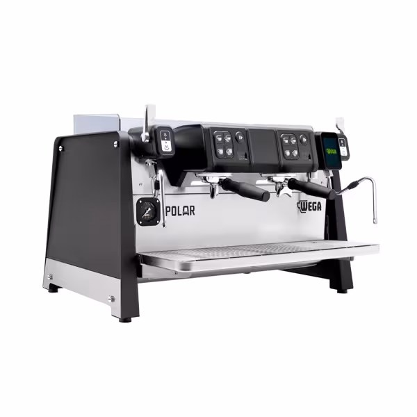 WEGA | Polar – Commercial 2-Group Espresso Machine – 5.2 kW – with 2 Steam Wands & Hot Water – Touch – Black