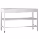 Nerezový pracovní stůl PREMIUM - 1200x600 mm - se spodní policí a vyztužením