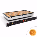 Aparat za vafle - Jednostruki - Mehaničko upravljanje - 1,7 kW - Oblik: Poffertjes - Ø 42 mm - za 50 kom