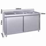 Шкаф под мойку ECO - 2000x600мм - с 2 Раковинами справа