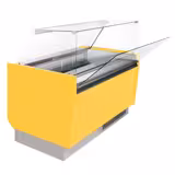 Ice Cream Serve Over Counter | LIAM - 1310mm - Static cooling - with LED lighting - for 10 x 5 litres Napoli pans - Yellow