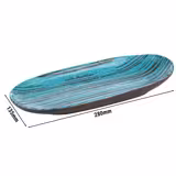 (6 pcs) CANCUN | Platter - Melamine - 280x135mm - Blue/Brown