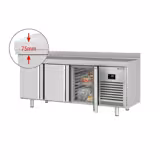 Koelwerkbank PREMIUM PLUS - 1960x700mm - 465 liter - met 3 deuren - met opstand