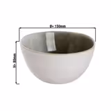 (12 szt.) Miska bufetowa okrągła - Nordic - Steingut - Ø 150mm - Zielony/Biały