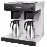 Filterkaffeemaschine - 2x 2 Liter - mit 2 Warmhalteplatten - inkl. 2 Isolierkannen