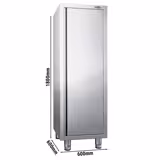 Armoire de travail en inox PREMIUM - 600x600mm - 1 porte battante - Hauteur: 1800mm