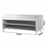 Masă de lucru tip dulap din oțel inoxidabil KOPENHAGEN - 2310x700 mm - pasant (uși pe ambele părți)