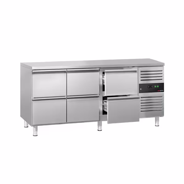 Commercial Counter Fridge ECO - 1795x700mm - with 6 drawers - capacity 417 litres