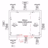Commercial Walk-in Cold Room - 1800x1500 - 4,06m³ - without Cooling Unit