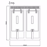 Dubbele elektrische friteuse - 10+10 liter - 18 kW - mechanische bediening - met aftapkraan - incl. onderstel