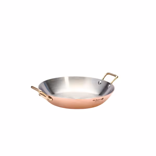 DE BUYER | INOCUIVRE - Serveerpan - Ø 240mm - met messing handgrepen