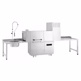 Commercial Rack Conveyor Dishwasher – Digital – 47 kW – with Dryer – with Infeed & Outfeed Table – Left