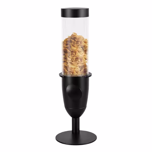 Graandispenser - zwart - met draaisysteem - 3,6 liter