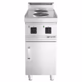 Cuisinière électrique - 4,6 kW - 2 plaques rondes - incl. soubassement avec 1 porte