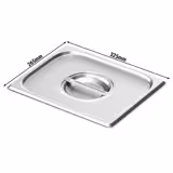 Couvercle inox GN 1/2 - 325x265mm - Hauteur:27mm