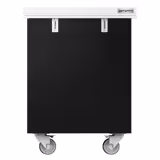 Banco cassa a buffet (su ruote) DANZIG - 700 mm - con scorrivassoio - nero