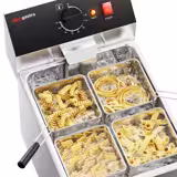 Cuiseur à pâtes électrique – 8 L – 3,25 kW – avec robinet de vidange – incl. 4 paniers