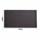 (6 bucăți) Tava GN 1/2 - SLATE - Melamină - Înălțime: 12 mm - Negru