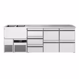 Banco Spillatura Birra PREMIUM - 2500x700mm - 7 Cassetti