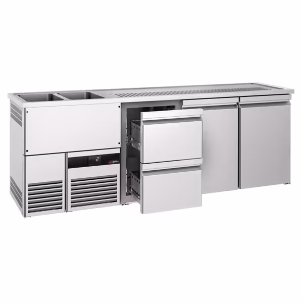 Bierkoeling PREMIUM - 2500x700mm - 2 deuren & 2 laden