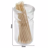 (6 قطع) حامل أعواد أسنان - Ø 32mm - الارتفاع: 63mm - زجاج