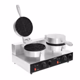 Waffeleisen - Doppelt - 2,6kW - Form: Rund - Ø 180mm