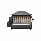 Commercial Charcoal Grill Chicken Rotisserie Grill - 1 Spit (up to 5 chickens), Hood & Grill Grate – 1350×610×1030 mm