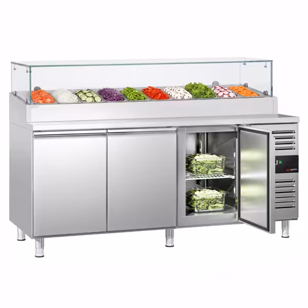Saladette PREMIUM - 2020x800mm - 3-deurs - voor 10x GN 1/3