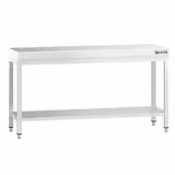 Työpöytä ruostumattomasta teräksestä PREMIUM  - 1800x800mm - perushyllyllä ilman jalustaa