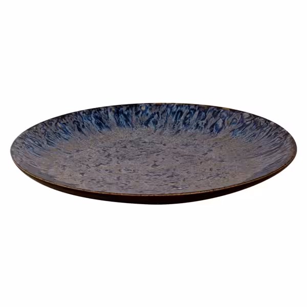 (4 pcs) LESTER | Plate - flat - Stoneware - Ø210mm - Blue