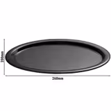 (6 pcs) Serving Tray - KAFFEEHAUS - Melamine - 260x200mm - Height: 15mm - Black - non-slip surface