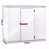 Koelcel - 2785x3310mm x H2110mm - 16,12m³ - isolatie 80mm - zonder motor